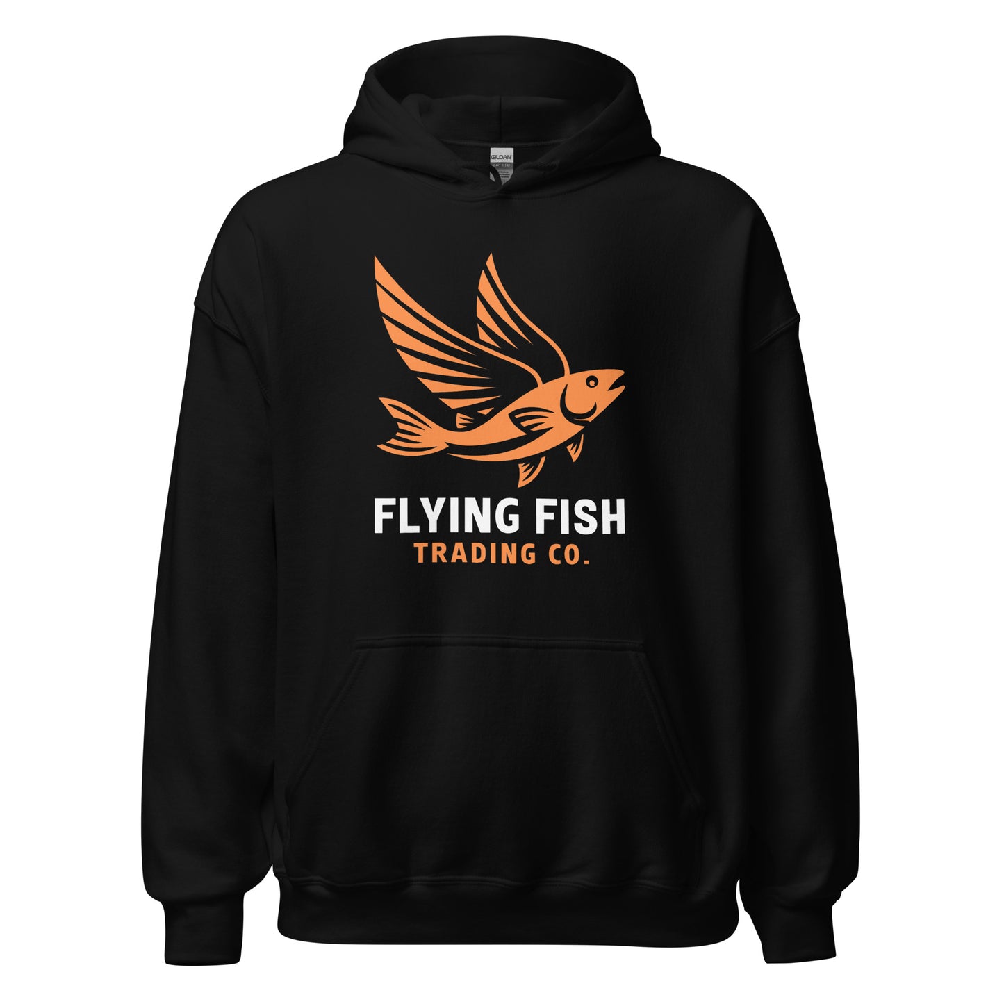 Men's Orange Flying Fish Hoodie