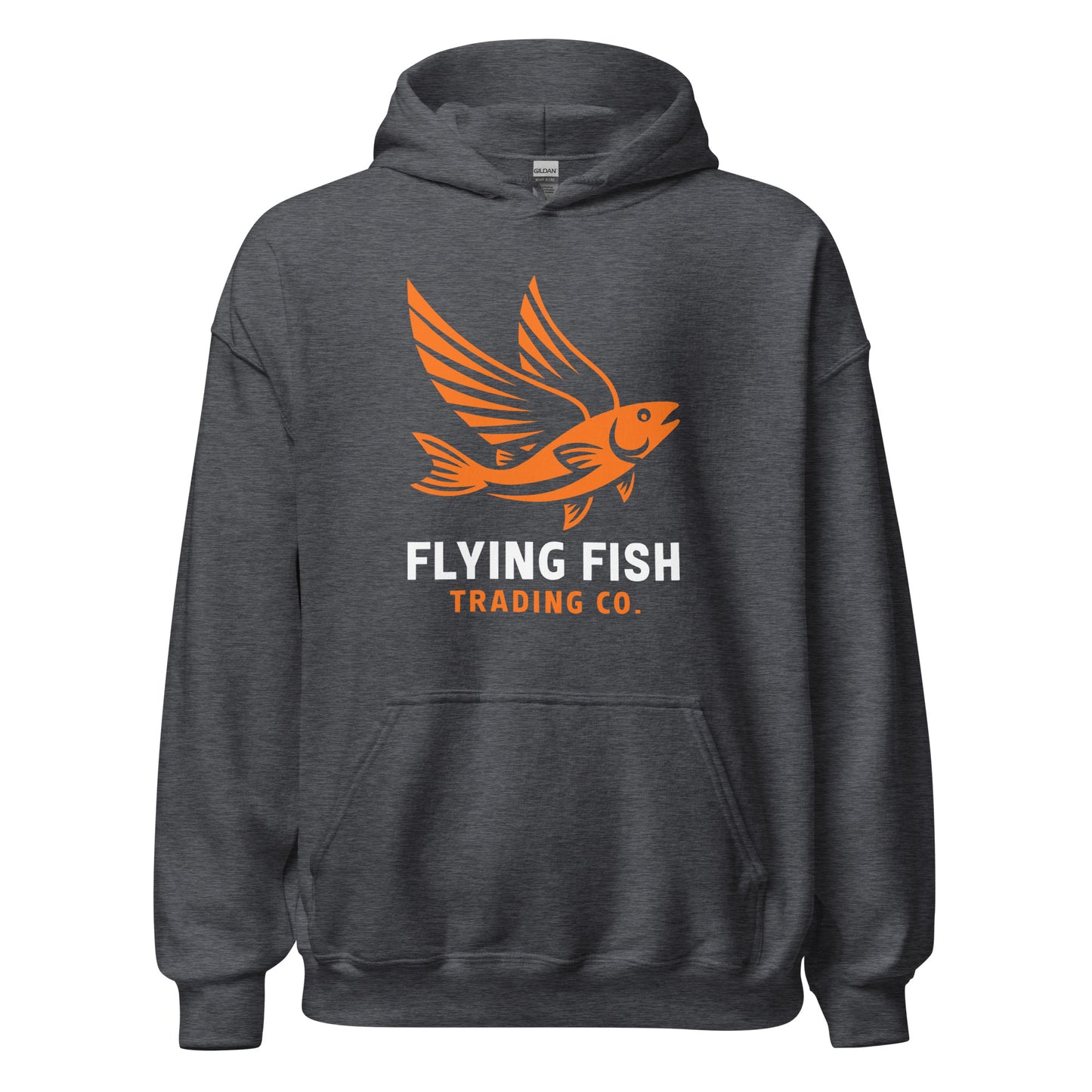 Men's Orange Flying Fish Hoodie