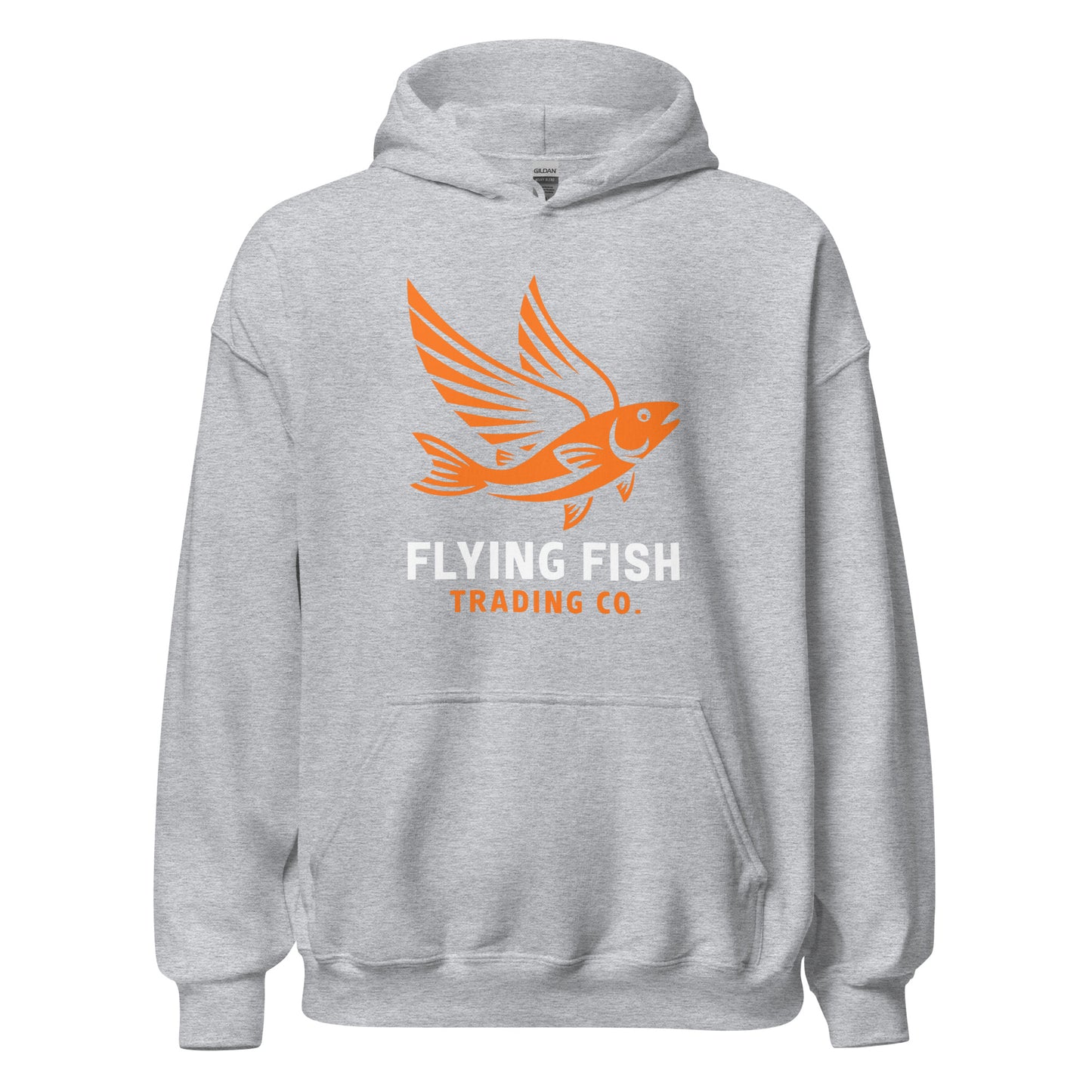 Men's Orange Flying Fish Hoodie
