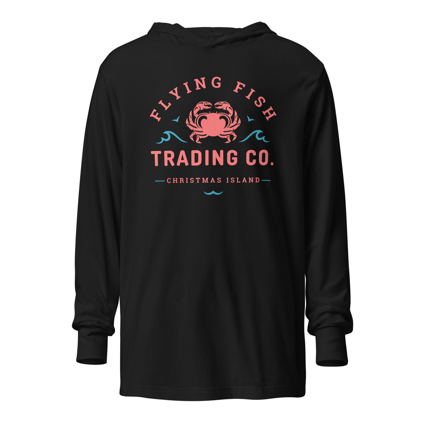 Red Crab Hooded Long Sleeve Tee