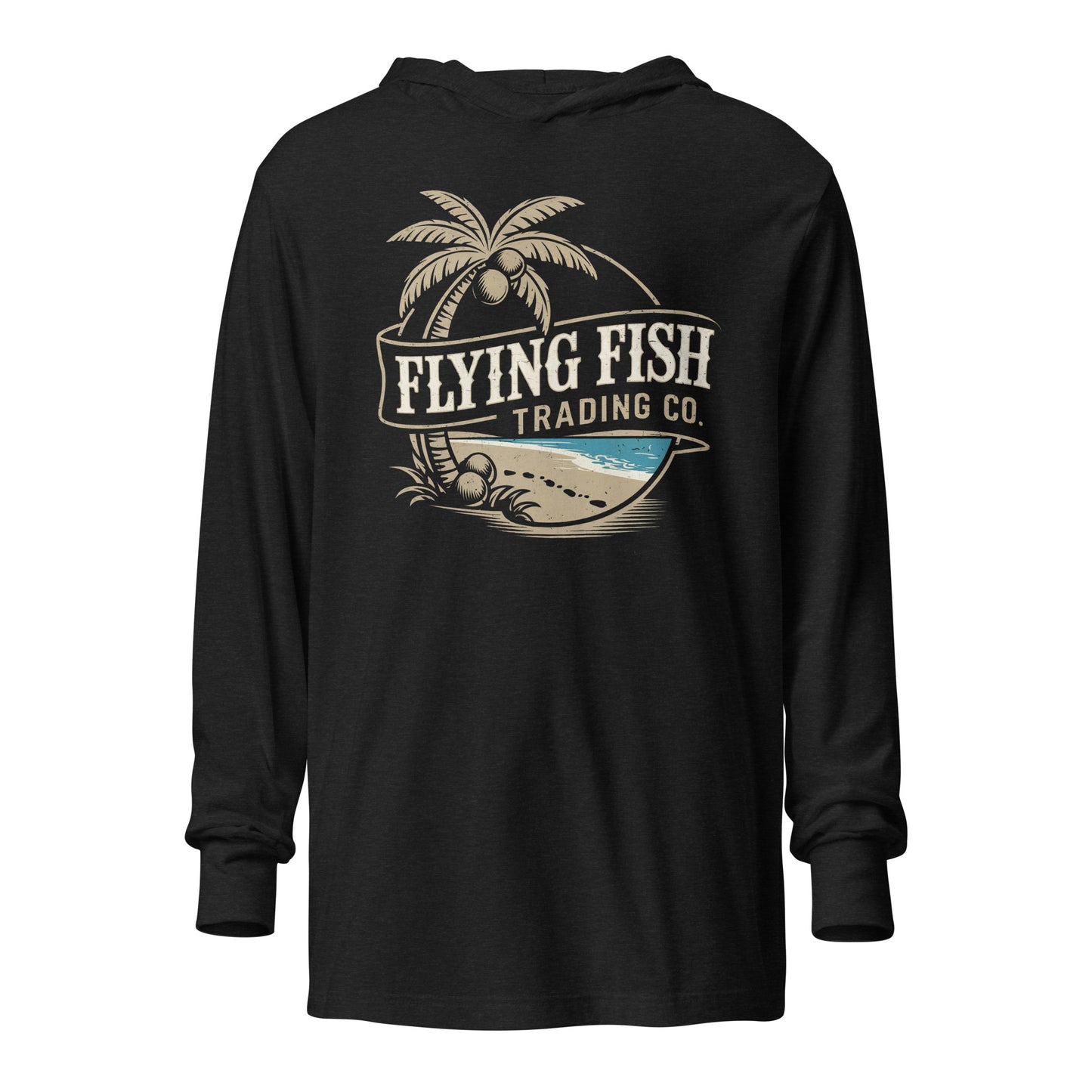 Retro Beach Walk Hooded Long Sleeve Tee