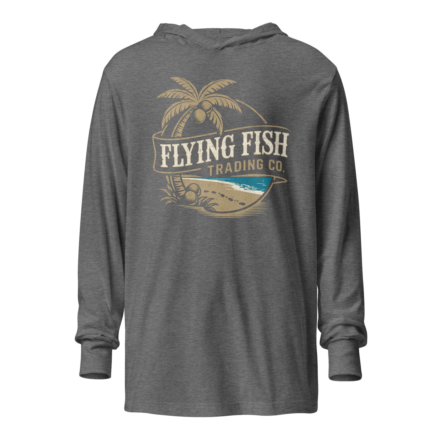 Retro Beach Walk Hooded Long Sleeve Tee