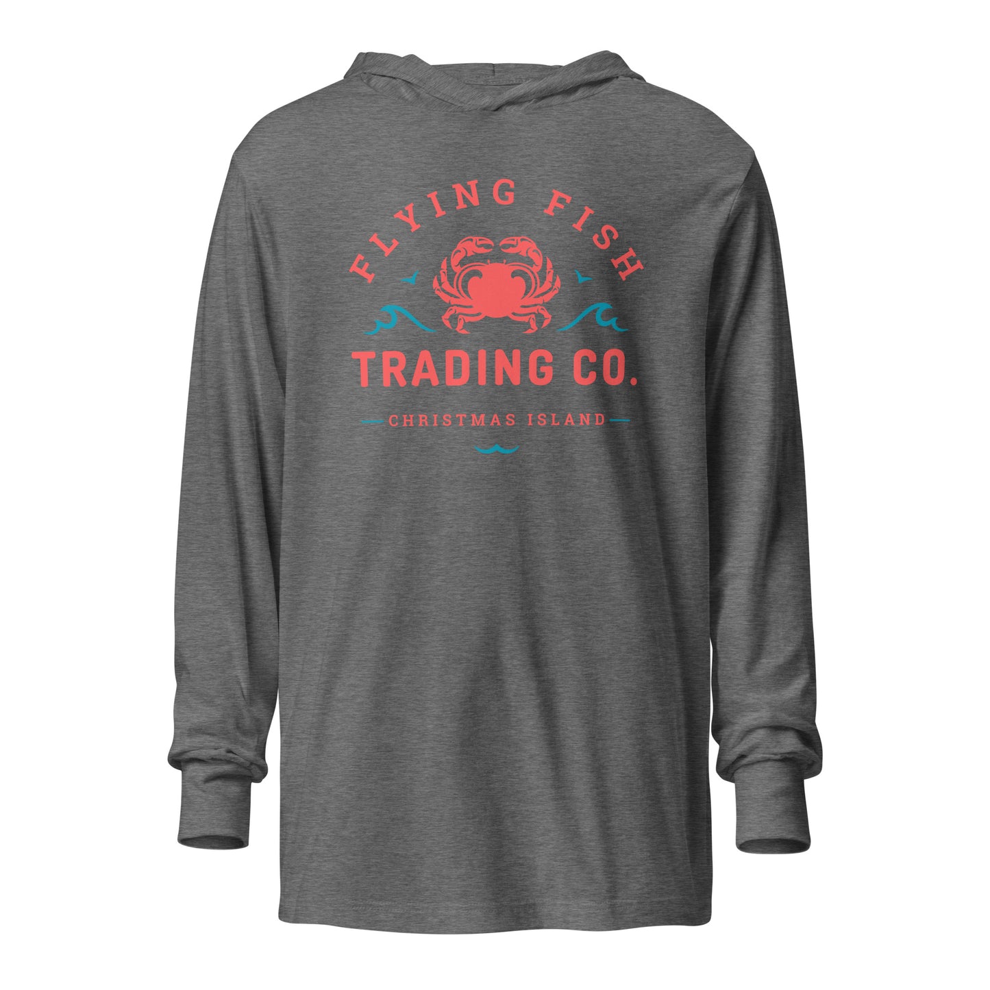 Red Crab Hooded Long Sleeve Tee