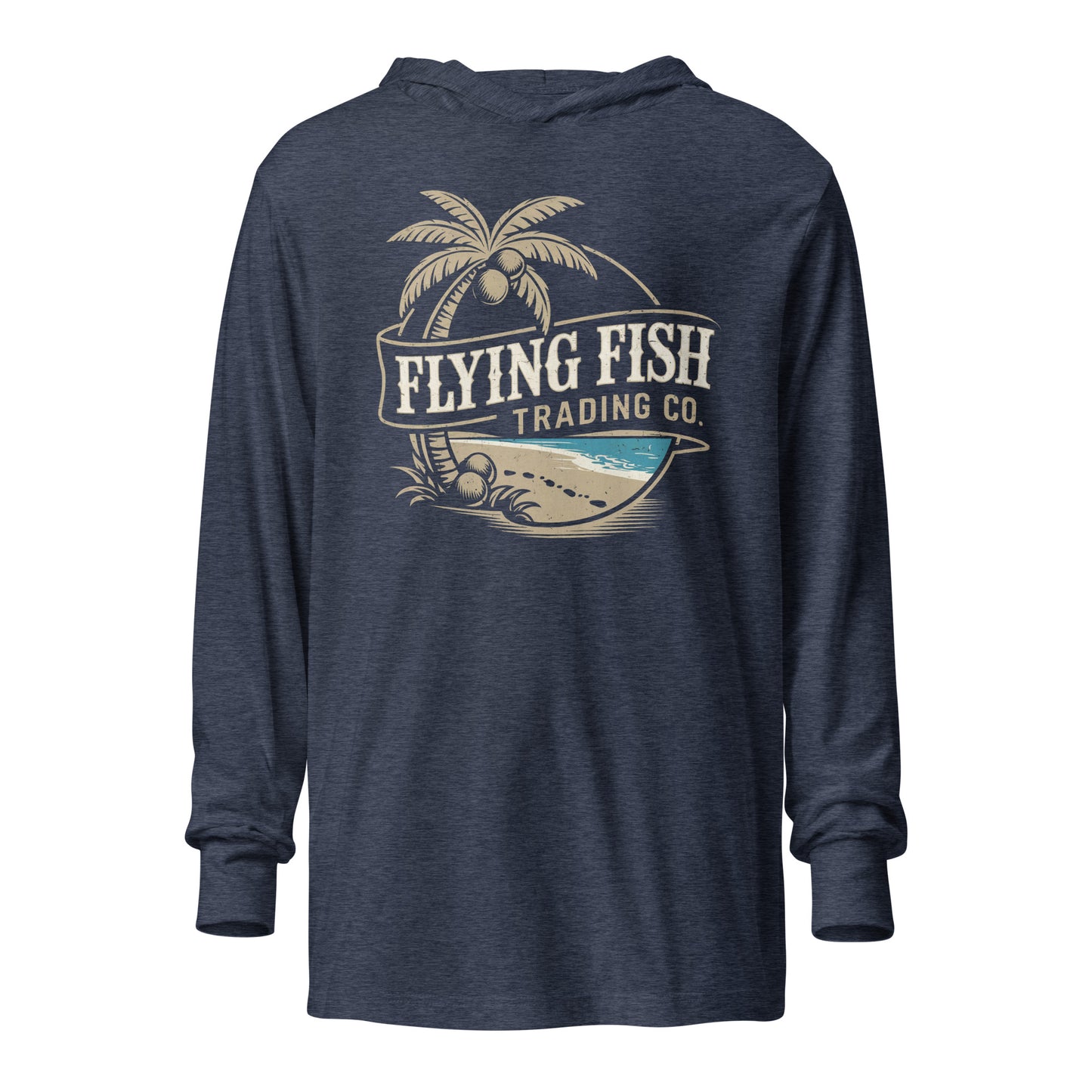 Retro Beach Walk Hooded Long Sleeve Tee