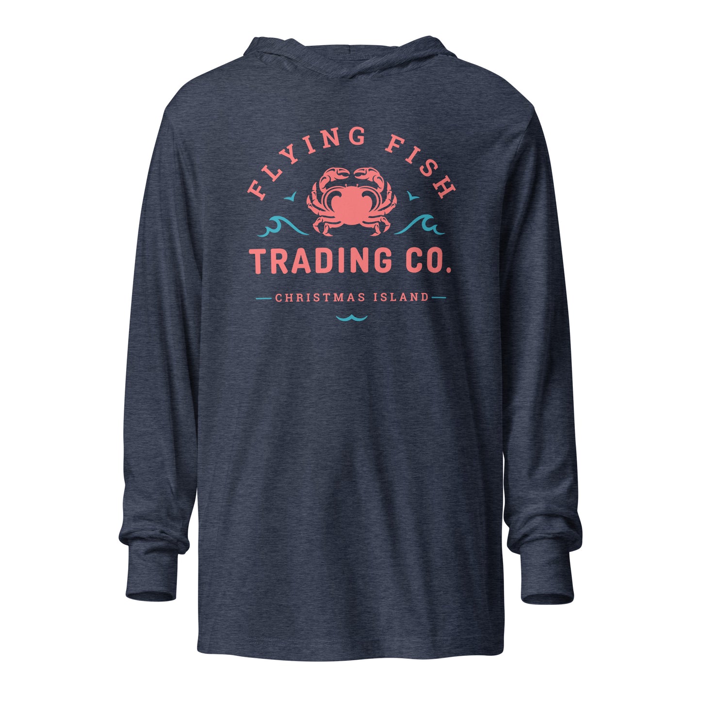 Red Crab Hooded Long Sleeve Tee