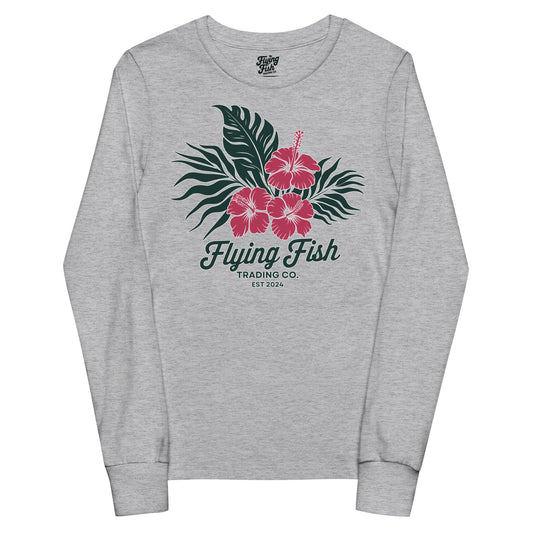 Kid's Hibiscus Long Sleeve Tee