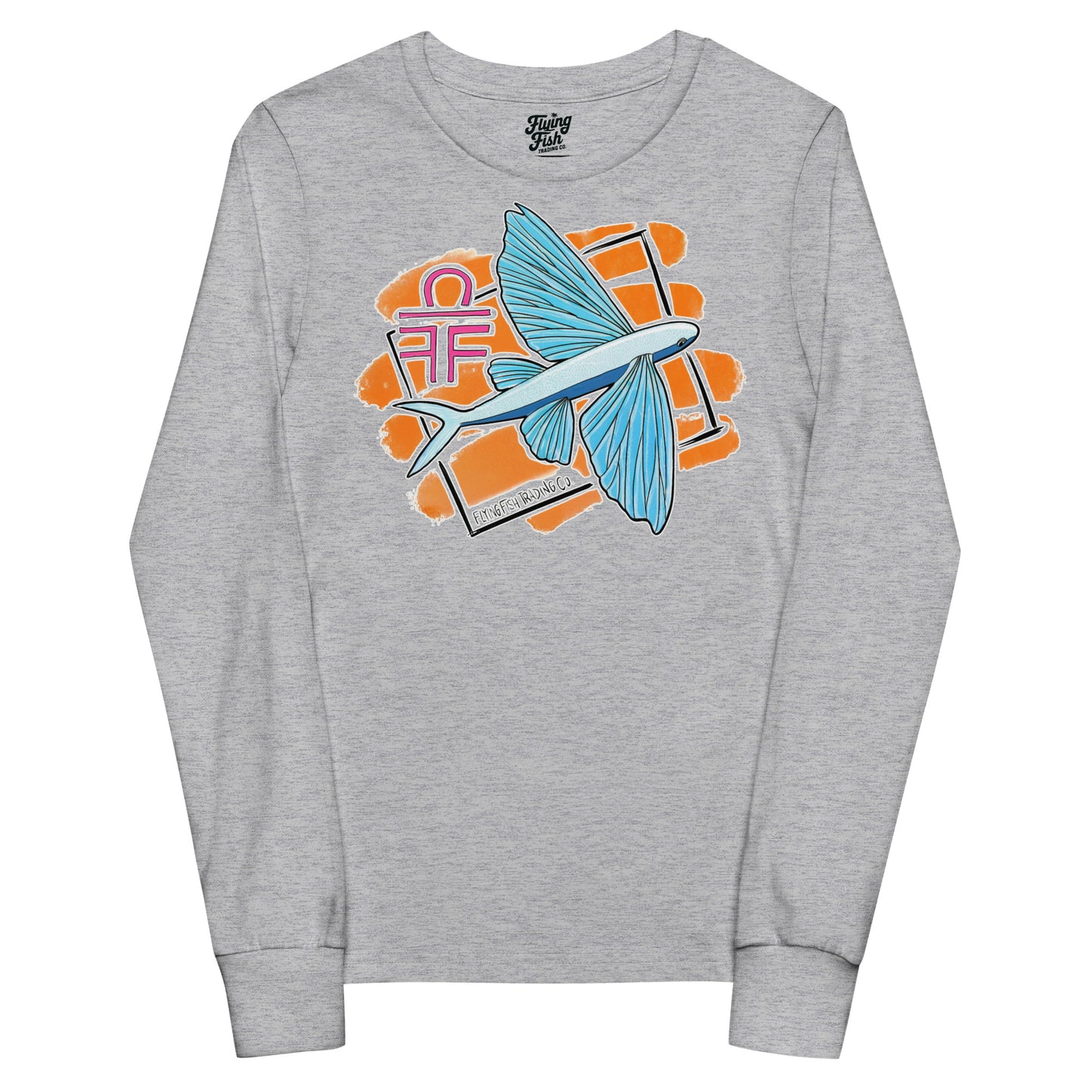 Kid's Flying Fish Sketch Long Sleeve Tee