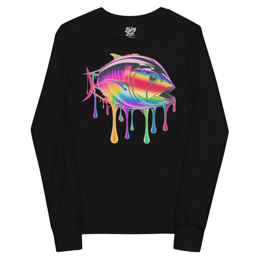 Kid's Colour Drip Tuna Long Sleeve Tee