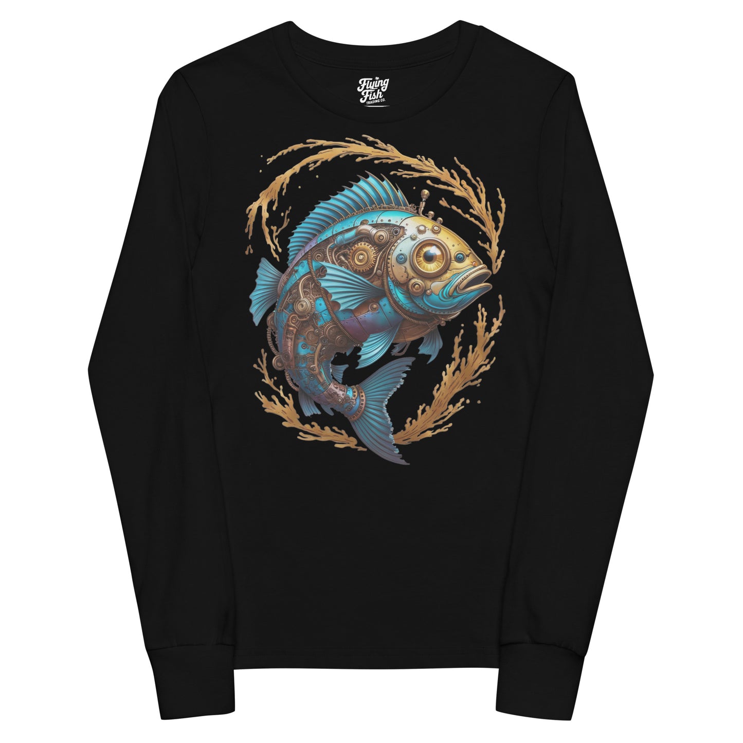 Kid's Steampunk Fish Long Sleeve Tee