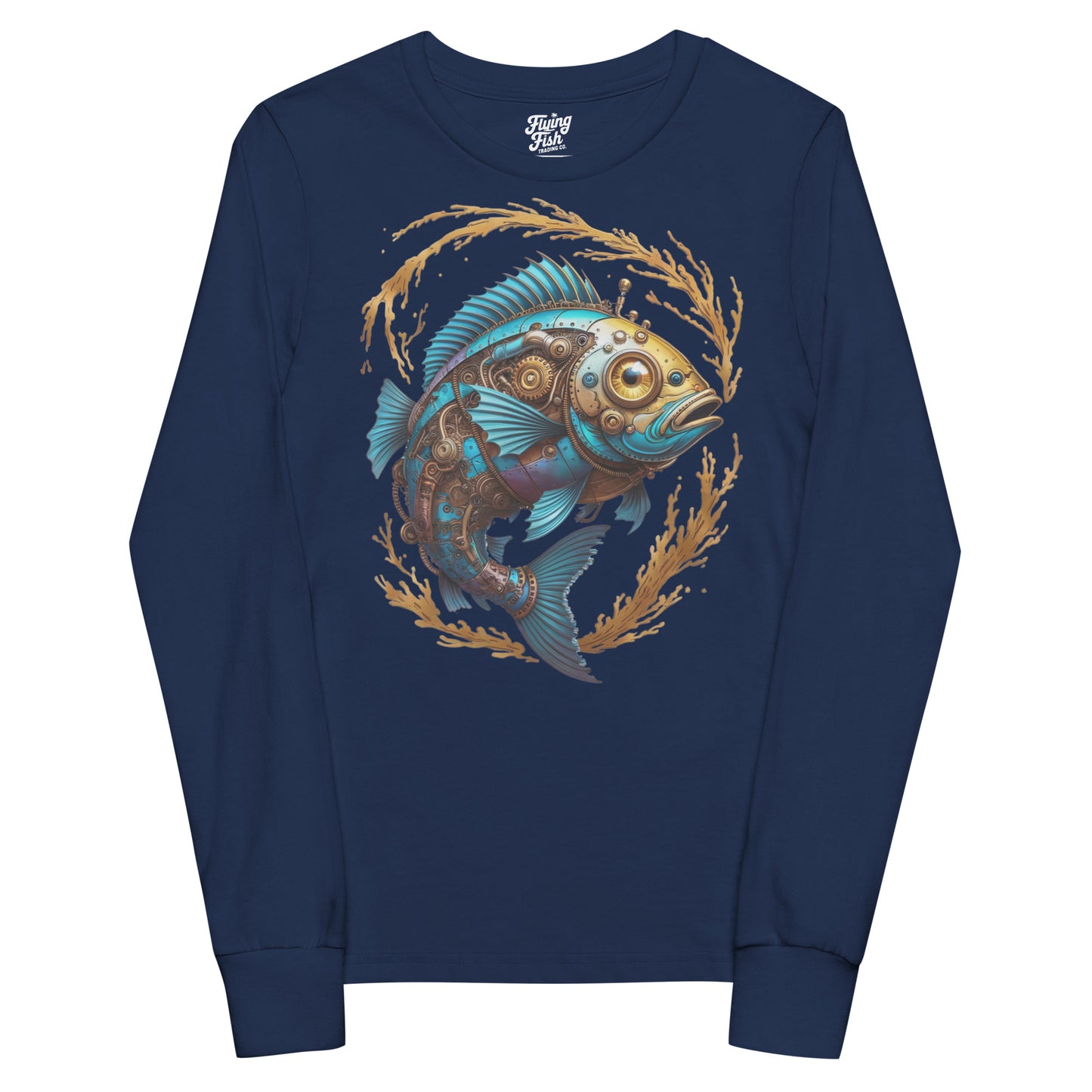 Kid's Steampunk Fish Long Sleeve Tee