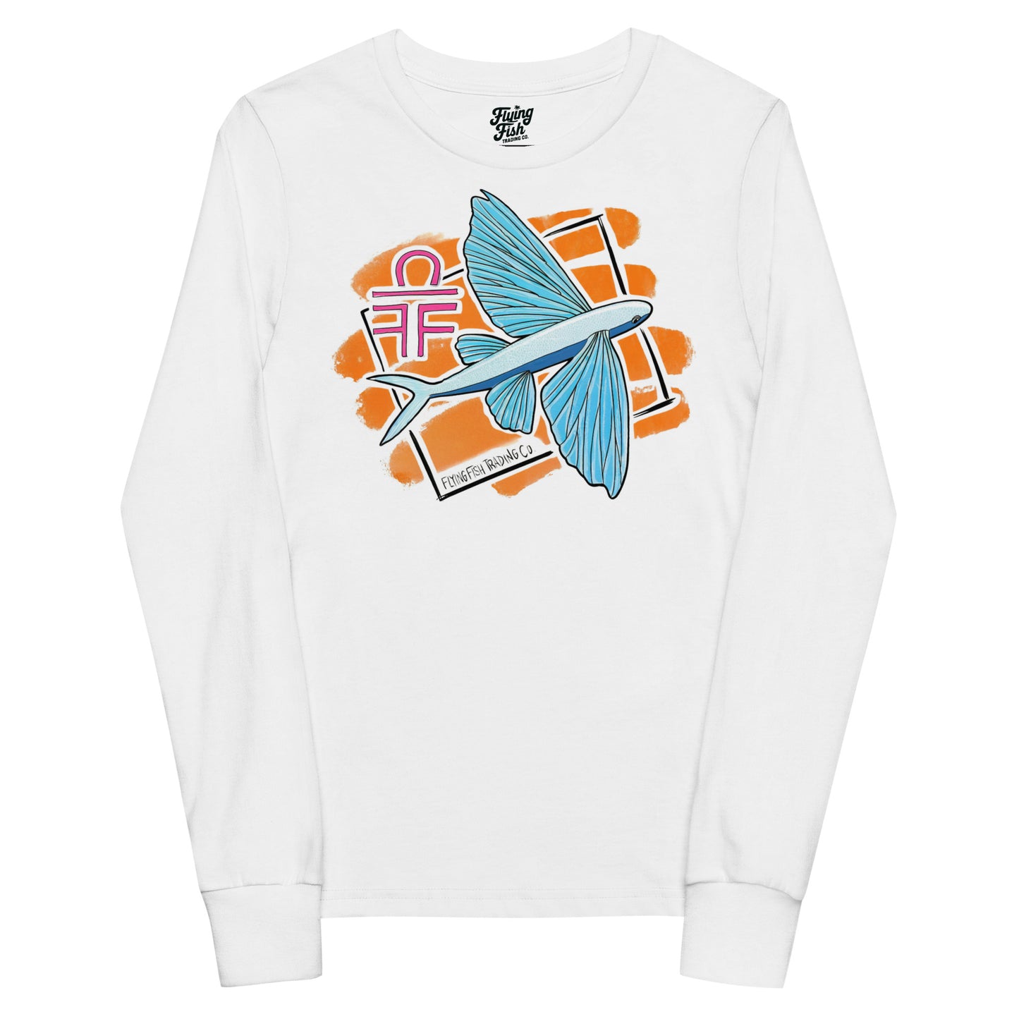 Kid's Flying Fish Sketch Long Sleeve Tee